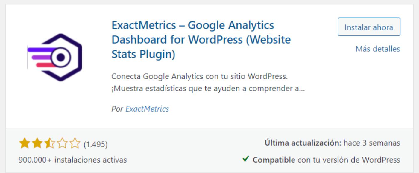 PLugin ExactMetrics Blog Modular