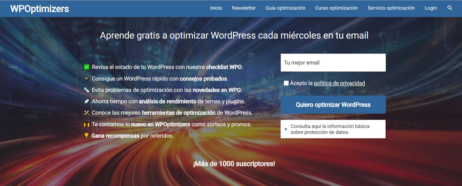 WPOptimizers Comunidad Online WordPress Modular