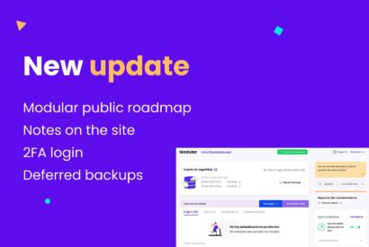 Modular update March 2023_ Public roadmap, notes, 2FA and deferred backups