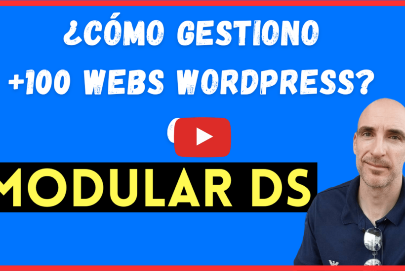 Thumbnail del vídeo review de David Ibiza sobre cómo gestiona más de 100 webs de WordPress con Modular DS.