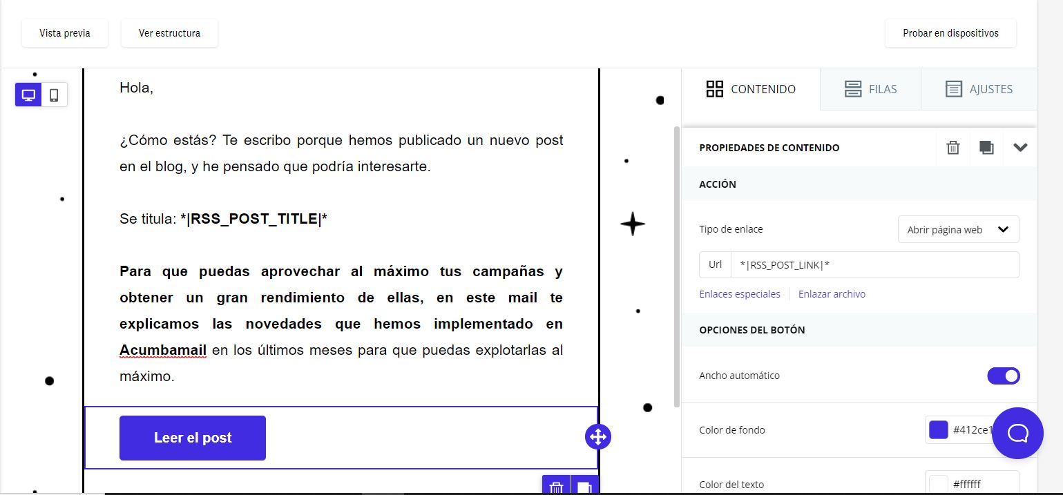 Configuracion Acumbamail