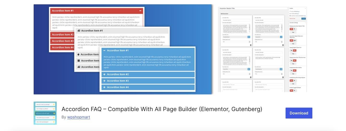 accordion faq plugin on wordpress.org