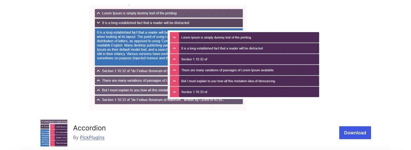 accordion plugin on wordpress.org