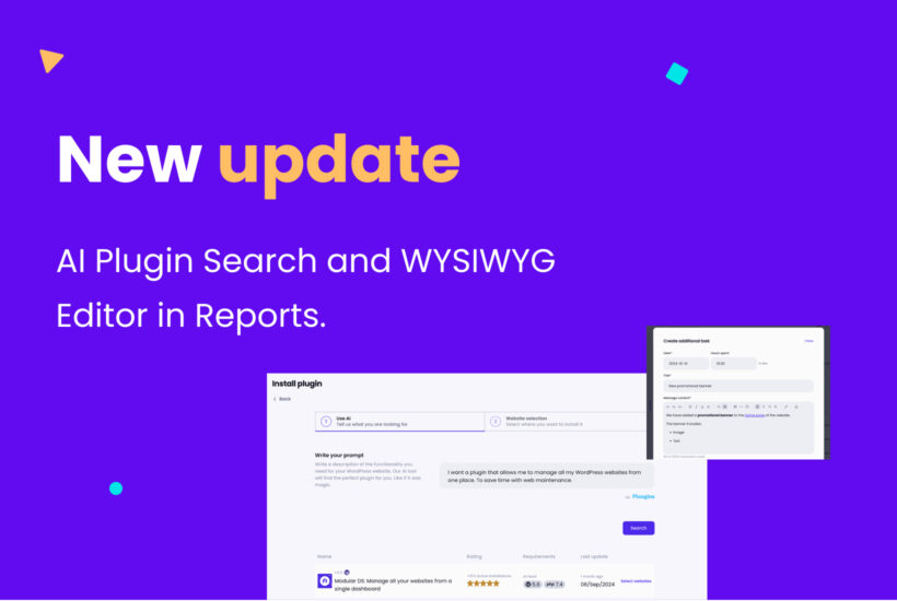 AI Plugin Search and WYSIWYG Editor in Reports.