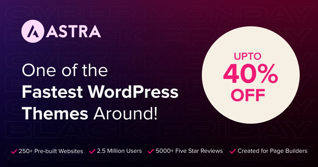 Astra WordPress Theme Black Friday Modular