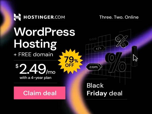 Hostinger mejores ofertas wordpress black friday 2024