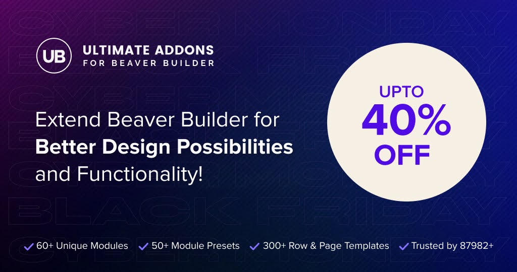 Ultimate Adons Beaver Builder Modular Black Friday