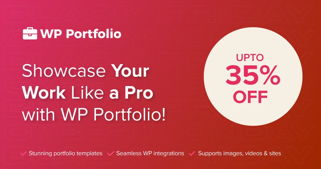 WP Portfolio Modular Black Friday