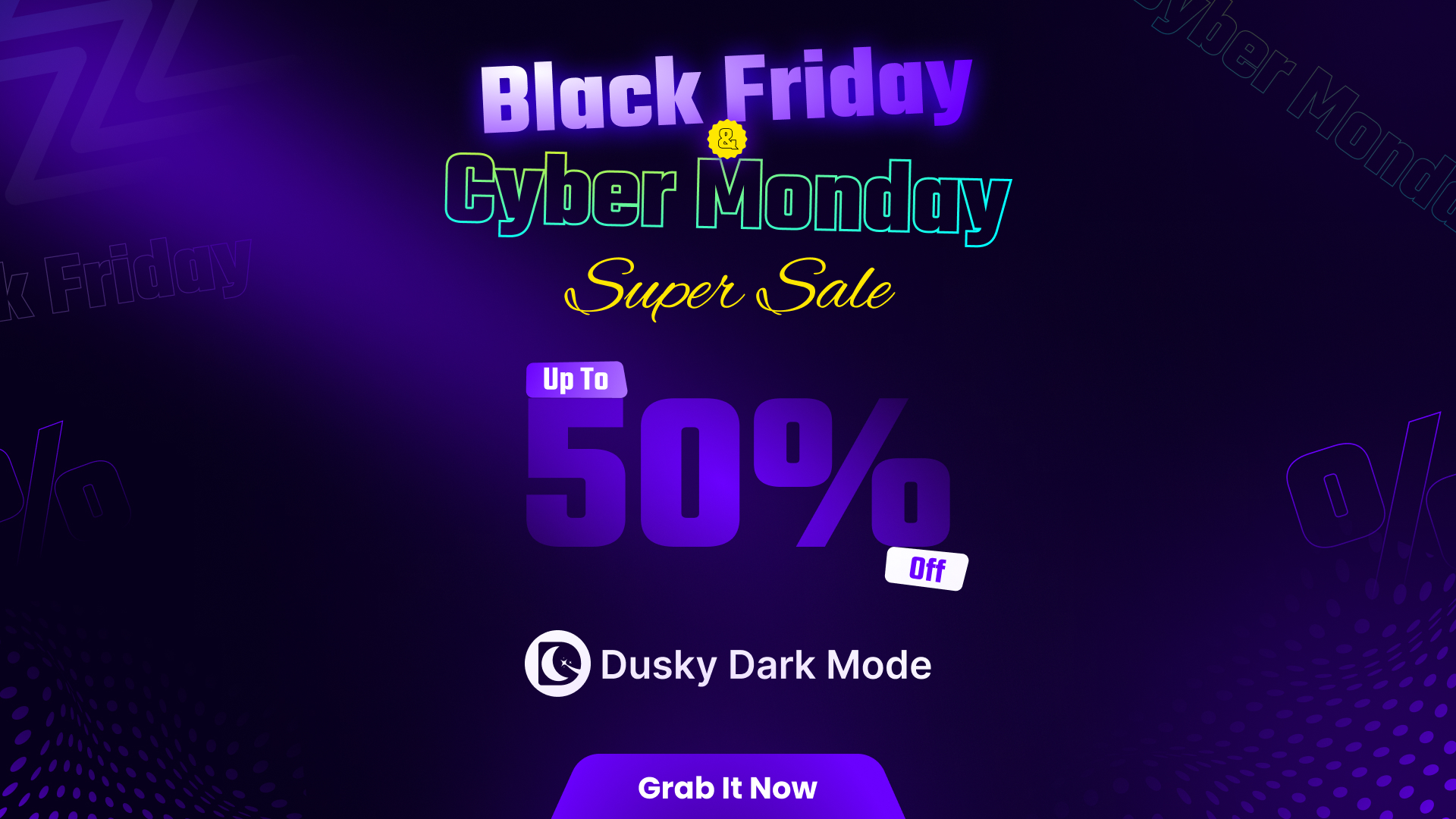 WordPress Theme Black Friday Deals For Dusky Dark Mode