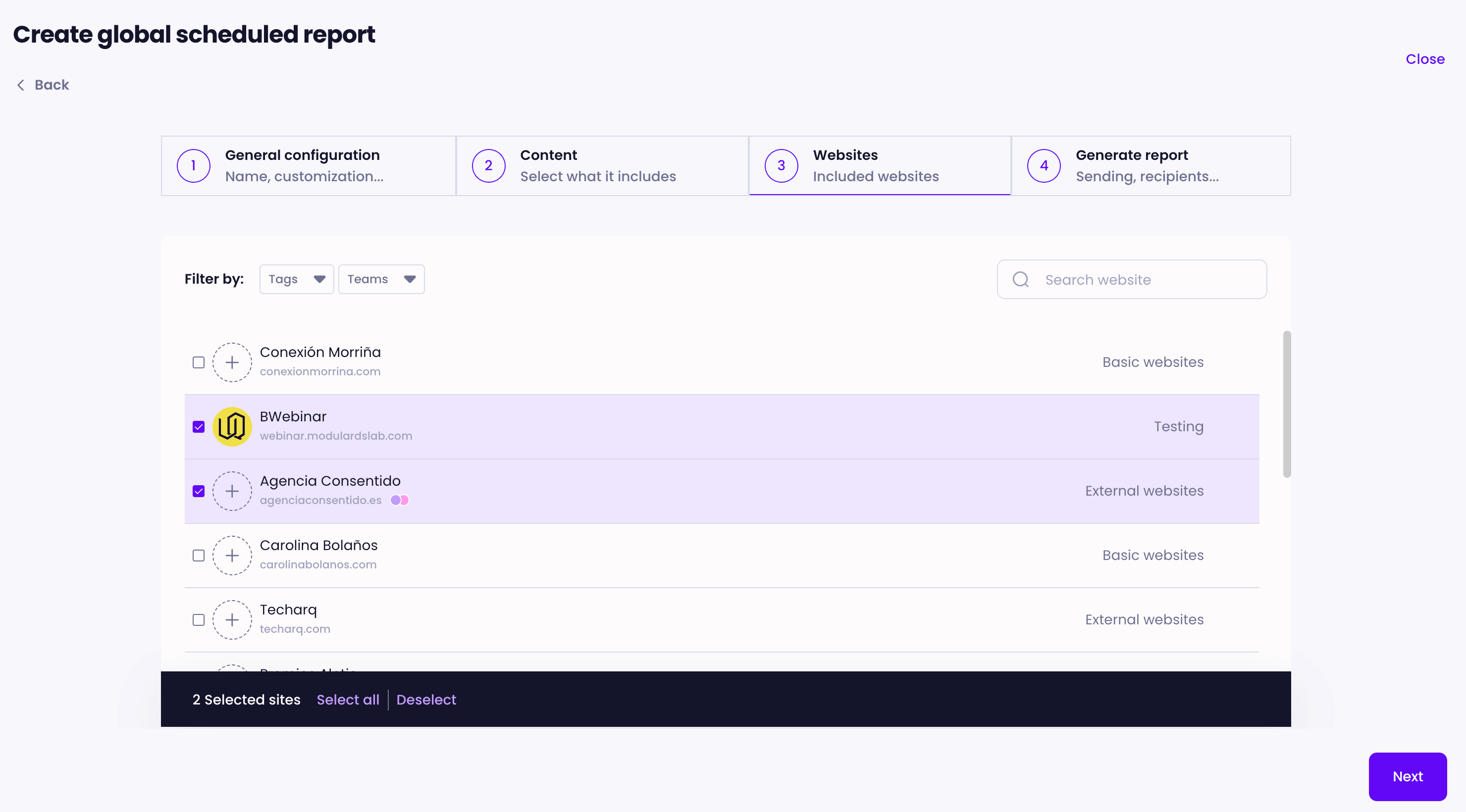 Screenshot of the 