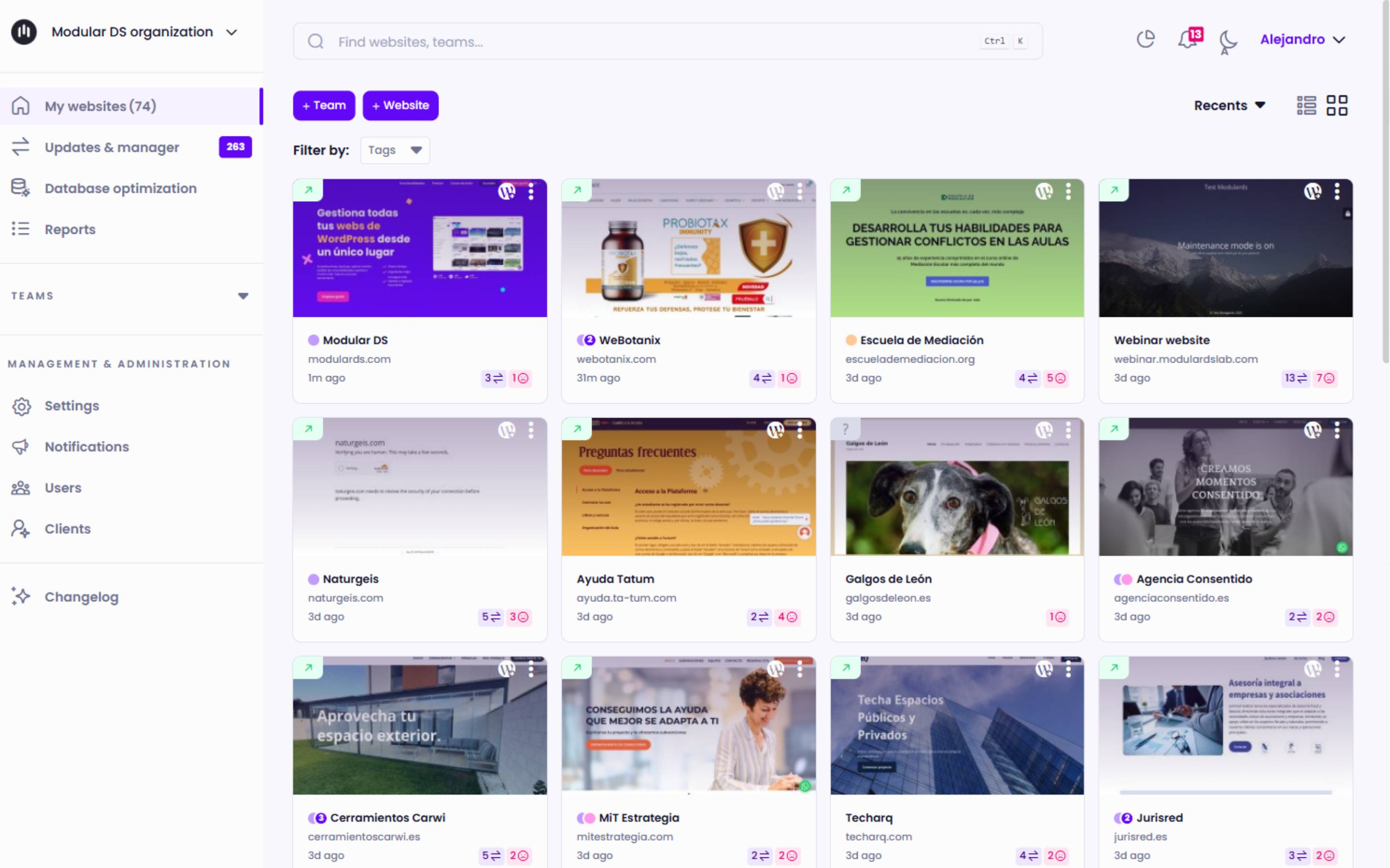 Modular DS Dashboard
