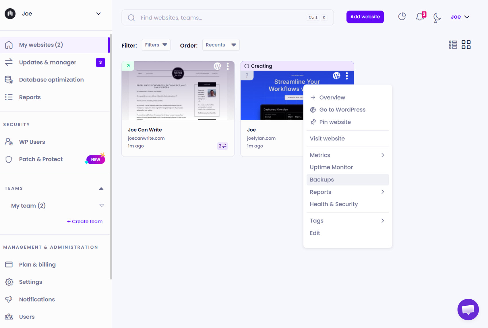 Modular DS WordPress Plugin Dashboard
