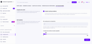 Nueva opción para limpiar automáticamente la caché tras actualizaciones en Modular DS.