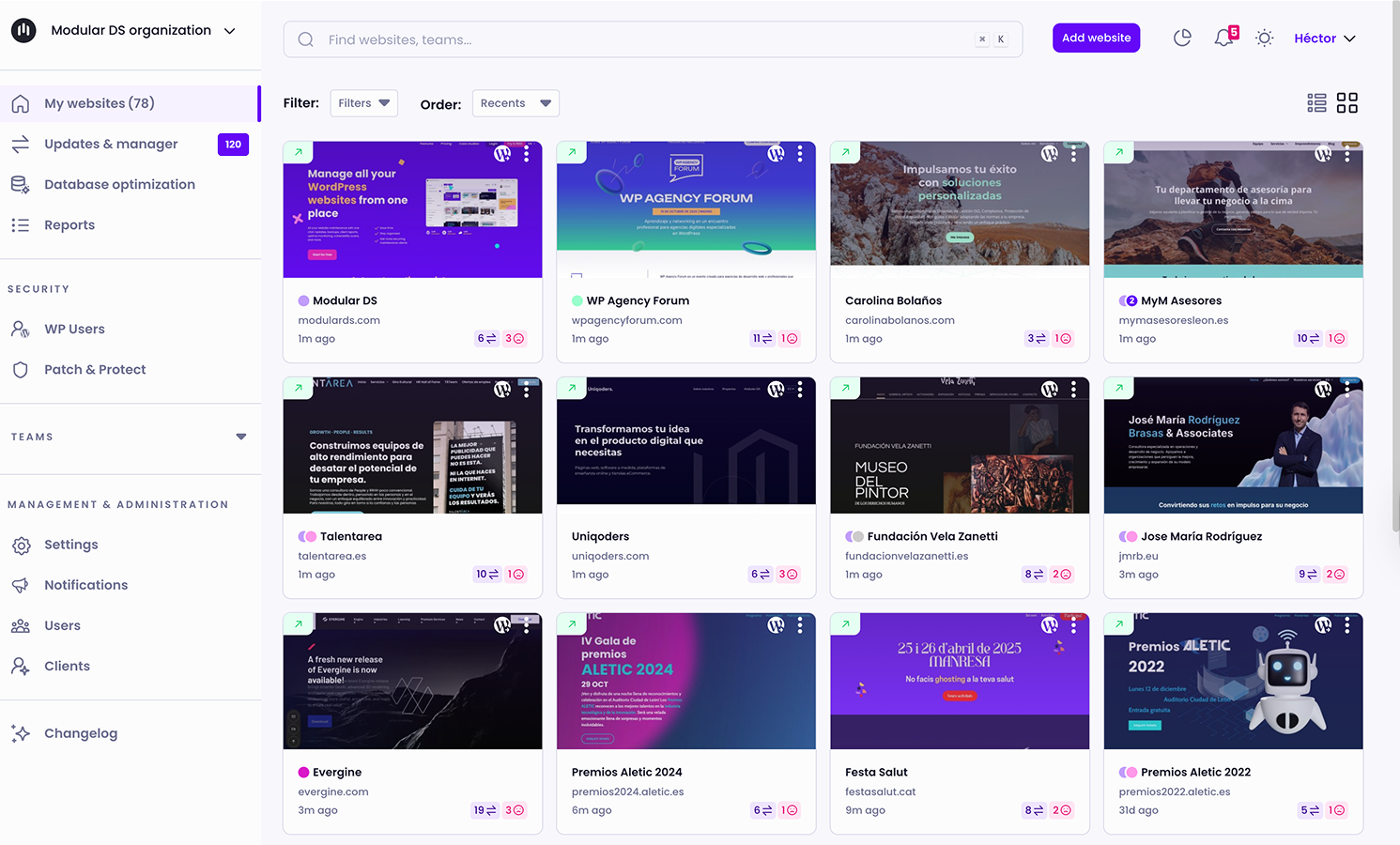 Modular DS dashboard
