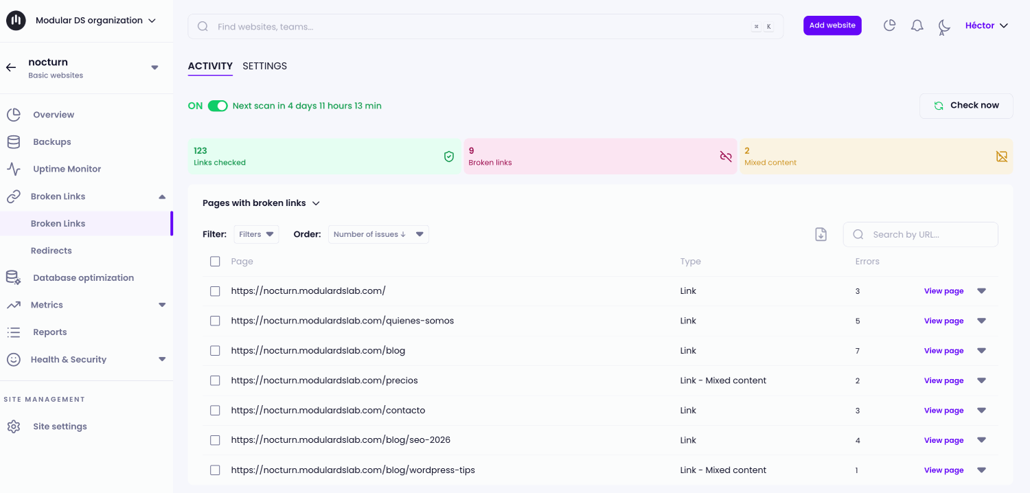 Broken link checker